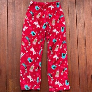 Red Dog Fuzzy Holiday Pajamas
